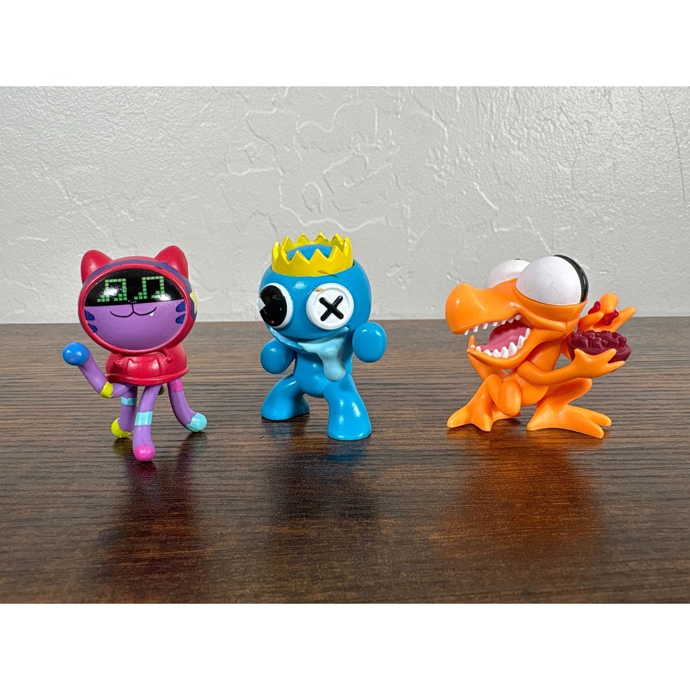 Rainbow Friends Roblox Mystery Minifigure Lot Blue Orange Purple Cat PhatMojo